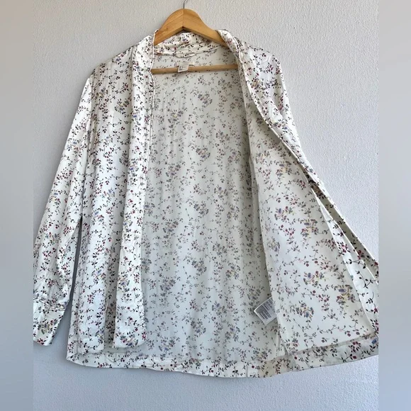 H&M | Floral Satin PJ Blouse - Picture 4 of 16